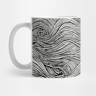 Scribbly waves Mug